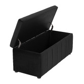 Core Living Beryl Velvet Storage Ottoman Bench