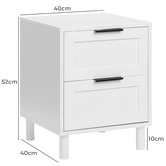 Core Living Elijah 2 Drawer Bedside Table
