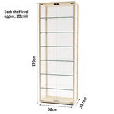 Core Living Waldo 2 Door Glass Display Cabinet