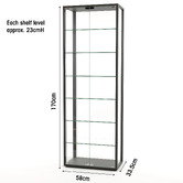 Core Living Waldo 2 Door Glass Display Cabinet