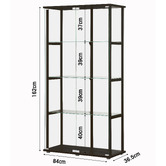 Core Living Bramwell 2 Door Glass Display Cabinet
