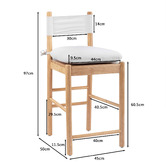 Core Living 70.5cm Roberto Rubberwood Barstools