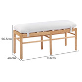 Core Living Roberto Rubberwood Dining Bench
