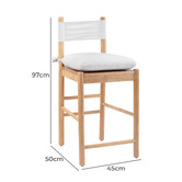 Core Living 70.5cm Roberto Rubberwood Barstools