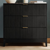 Core Living Decoris 3 Drawer Ribbed Chest