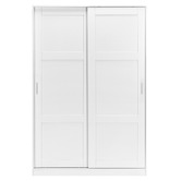 Core Living White Morana 4 Shelf Sliding Doors Wardrobe
