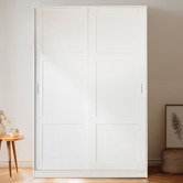 Core Living White Morana 4 Shelf Sliding Doors Wardrobe