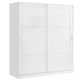 Core Living White Morana 2 Drawer Sliding Doors Wardrobe