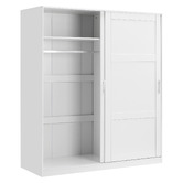 Core Living White Morana 2 Drawer Sliding Doors Wardrobe