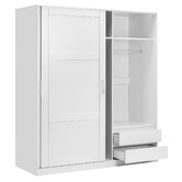Core Living White Morana 2 Drawer Sliding Doors Wardrobe