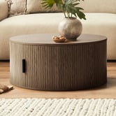 Core Living Callix Round Coffee Table with Storage