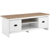 Core Living 120cm White &amp; Natural East Hastings Entertainment Unit