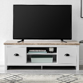 Core Living White &amp; Natural East Hastings Entertainment Unit