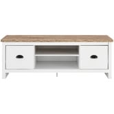 Core Living 120cm White &amp; Natural East Hastings Entertainment Unit