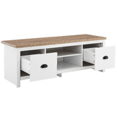 Core Living 120cm White &amp; Natural East Hastings Entertainment Unit