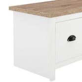 Core Living 120cm White &amp; Natural East Hastings Entertainment Unit
