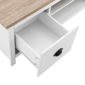 Core Living 120cm White &amp; Natural East Hastings Entertainment Unit