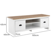 Core Living White &amp; Natural East Hastings Entertainment Unit