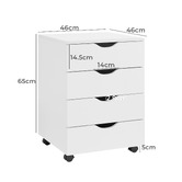 Core Living Leola 4 Drawer Mobile Pedestal