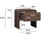 Core Living Pulso 1 Drawer Bedside Table