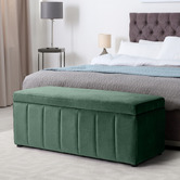 Core Living Beryl Velvet Storage Ottoman Bench