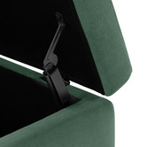 Core Living Beryl Velvet Storage Ottoman Bench