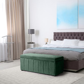 Core Living Beryl Velvet Storage Ottoman Bench