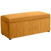 Core Living Beryl Velvet Storage Ottoman Bench