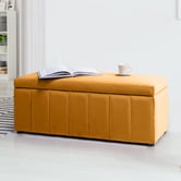Core Living Beryl Velvet Storage Ottoman Bench