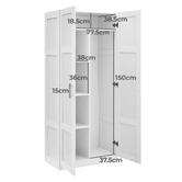 Core Living Morana 2 Door Broom Cupboard