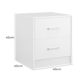 Core Living Griffin 2 Drawer Bedside Table