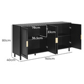 Core Living Elijah 4 Door Buffet