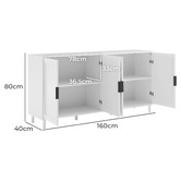 Core Living Elijah 4 Door Buffet