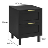 Core Living Elijah 2 Drawer Bedside Table