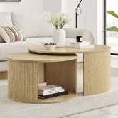 Core Living 2 Piece Caleigh Round Nesting Coffee Table Set