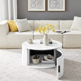 Core Living Callix Round Coffee Table with Storage