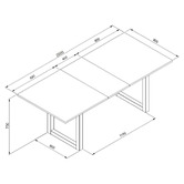 Core Living Calexico Extendable Dining Table