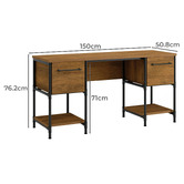 Core Living Fullerton 2 Drawer Desk