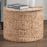 Core Living Damodred Water Hyacinth Storage Ottoman