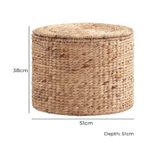 Core Living Damodred Water Hyacinth Storage Ottoman