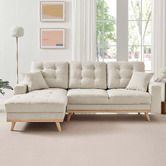 Core Living Curtis 3 Seater Double Sofa Bed with Chaise