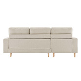 Core Living Curtis 3 Seater Double Sofa Bed with Chaise