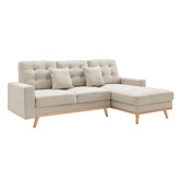 Core Living Curtis 3 Seater Double Sofa Bed with Chaise