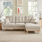Core Living Curtis 3 Seater Double Sofa Bed with Chaise