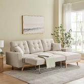Core Living Curtis 3 Seater Double Sofa Bed with Chaise