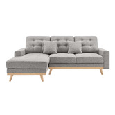 Core Living Curtis 3 Seater Double Sofa Bed with Chaise