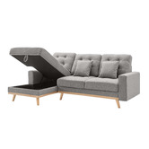 Core Living Curtis 3 Seater Double Sofa Bed with Chaise
