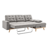 Core Living Curtis 3 Seater Double Sofa Bed with Chaise