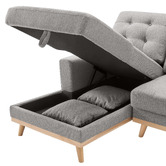 Core Living Curtis 3 Seater Double Sofa Bed with Chaise