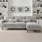 Core Living Alaba 3 Seater Upholstered Sofa with Right Chaise